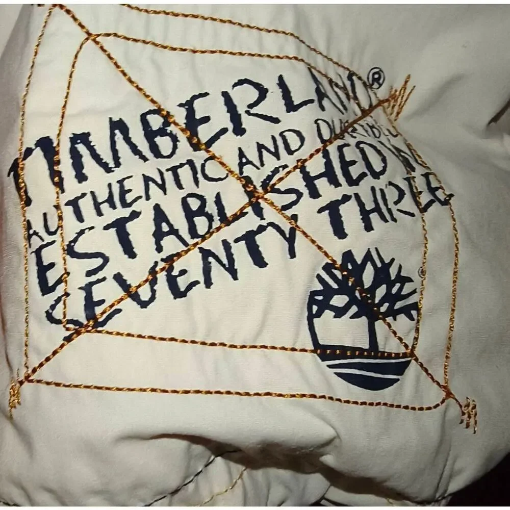 White Timberland windbreaker/light jacket men's full-zip jacket  embroidered tre